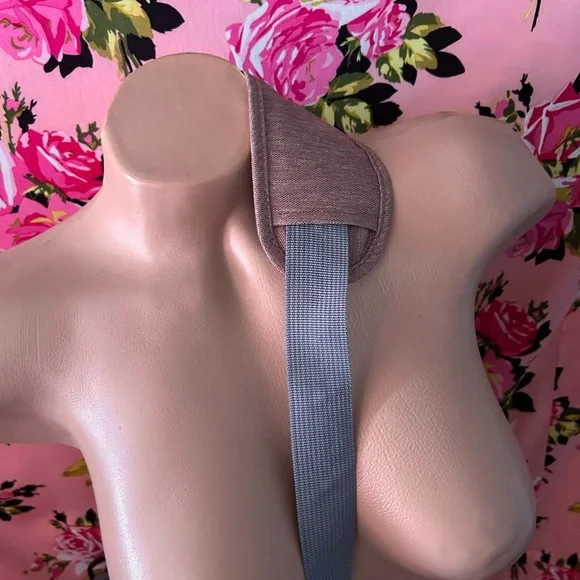 Diaper wipe stroller bag gray pink crossbody bottle holder - Picture 5 of 12